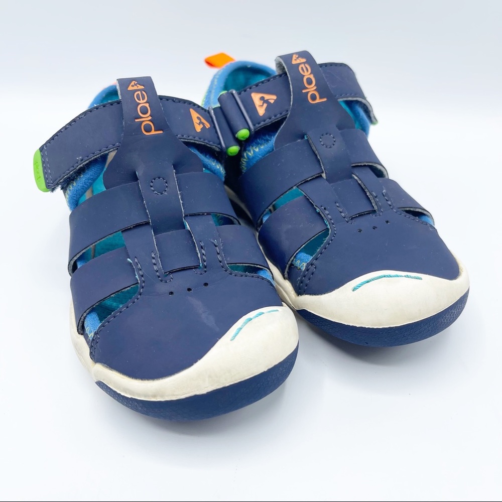 Plae Sam hook and loop navy blue washable sandals